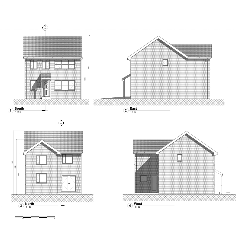 new build home architectural drawing